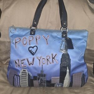 Coach Poppy New York Skyline Glam Tote